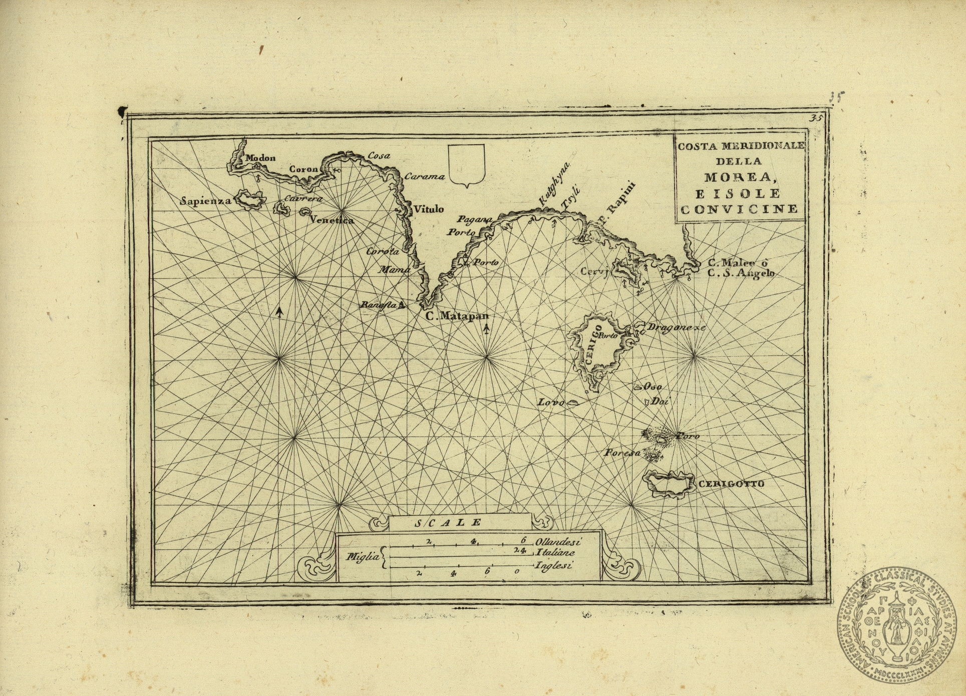 Costa meridionale della Morea e isole convicine